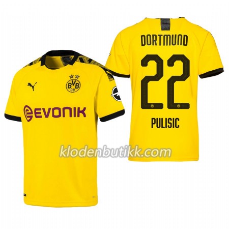 Borussia Dortmund Christian Pulisic 22 Hjemme Fotballdrakt 2019-2020 Kortermet